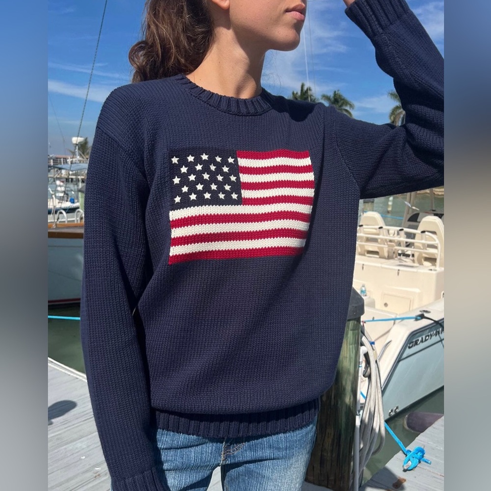 Rare Brandy Mellville American Flag Sweater